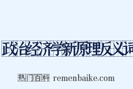 政治经济学新原理反义词是什么意思的图片
